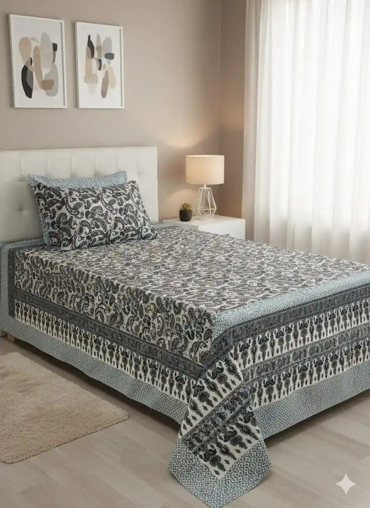 SINGLE BEDSHEETS WITH 2 PILLOW COVERS