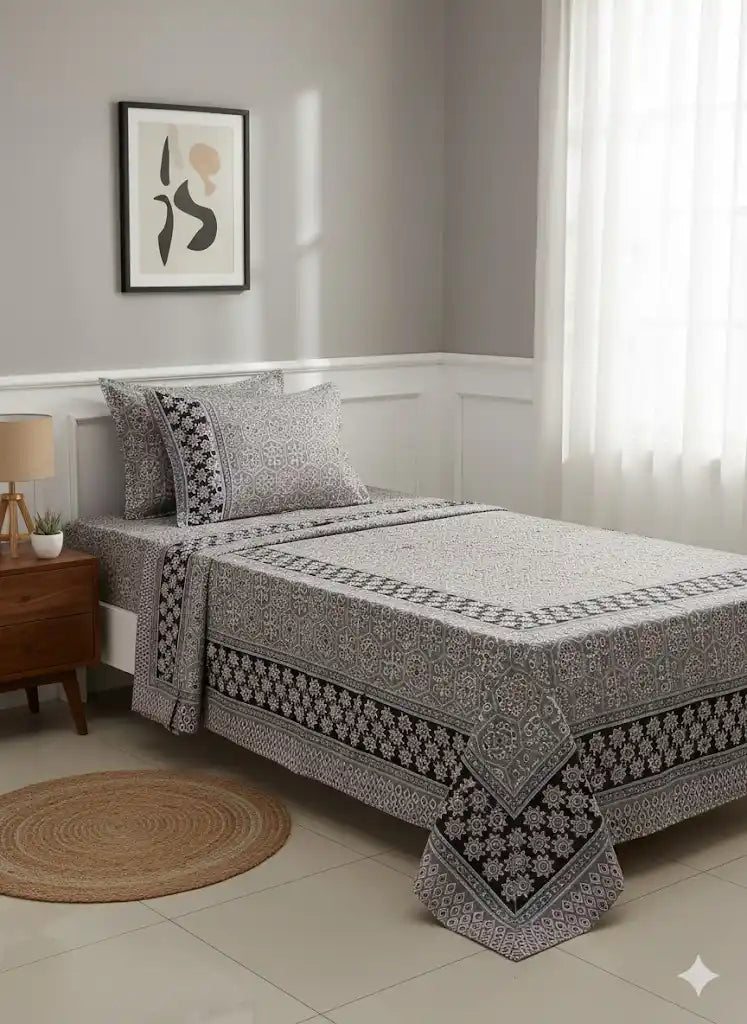 SINGLE BEDSHEETS WITH 2 PILLOW COVERS