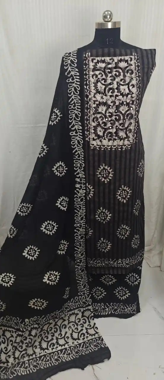 Unstitched Wax Batic Cotton Suits