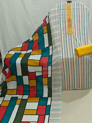 Cotton Unstitched Dress Material By ASC