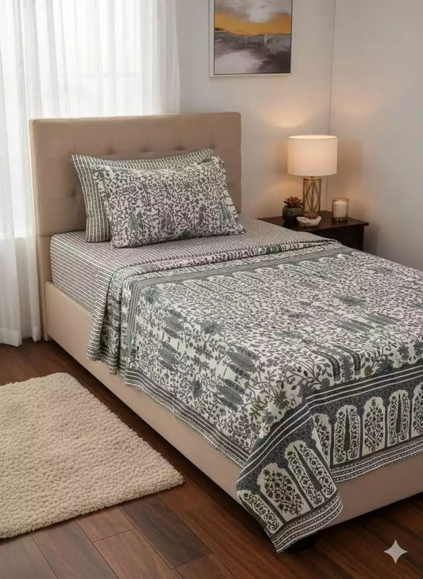 SINGLE BEDSHEETS WITH 2 PILLOW COVERS