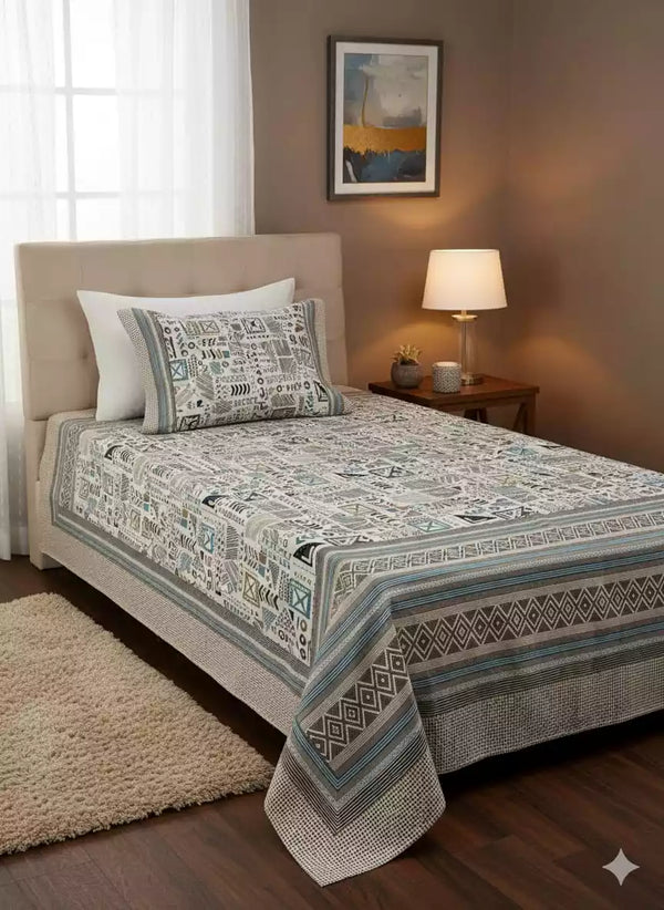 SINGLE BEDSHEETS WITH 2 PILLOW COVERS
