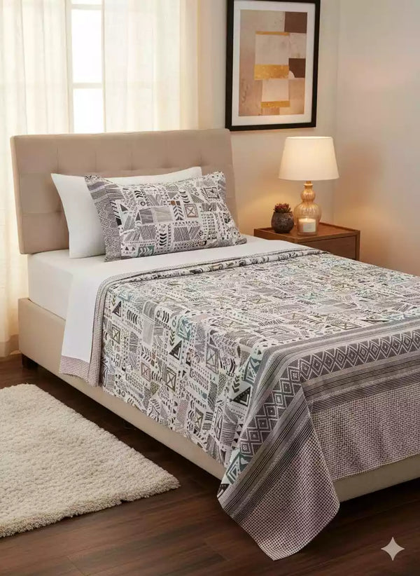 SINGLE BEDSHEETS WITH 2 PILLOW COVERS