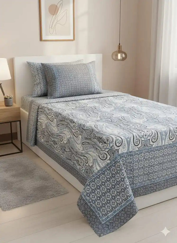 SINGLE BEDSHEETS WITH 2 PILLOW COVERS