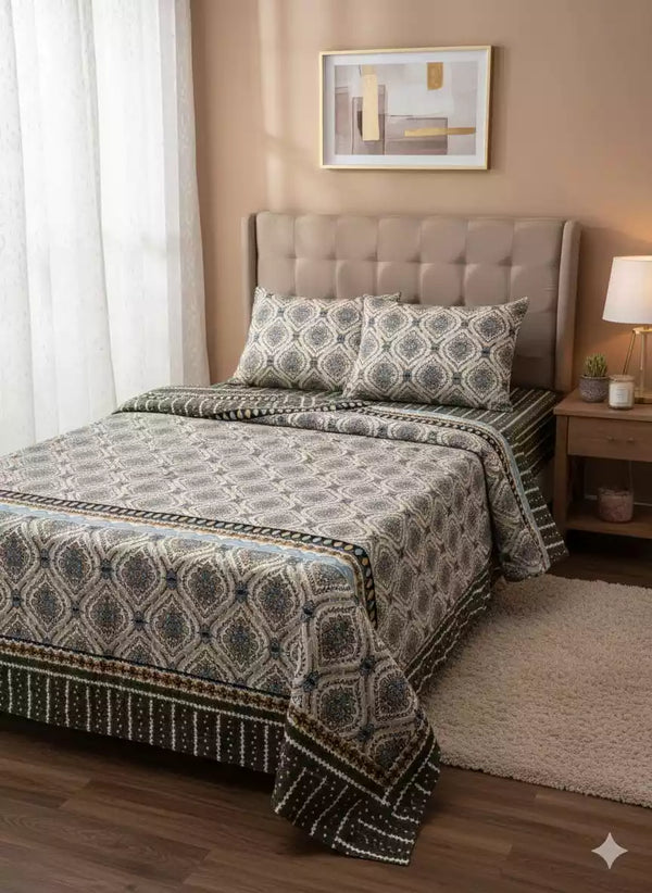 SINGLE BEDSHEETS WITH 2 PILLOW COVERS