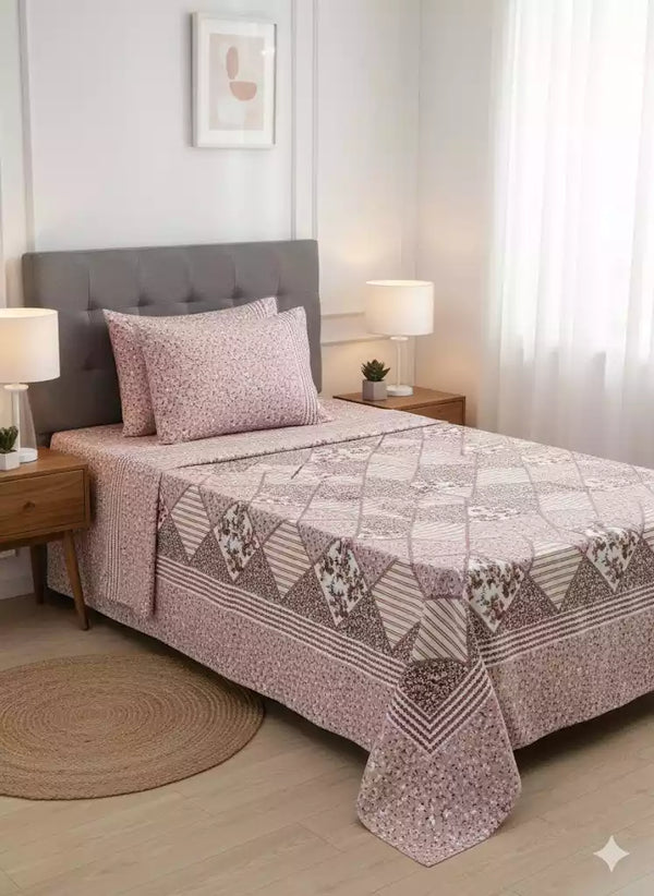 SINGLE BEDSHEETS WITH 2 PILLOW COVERS