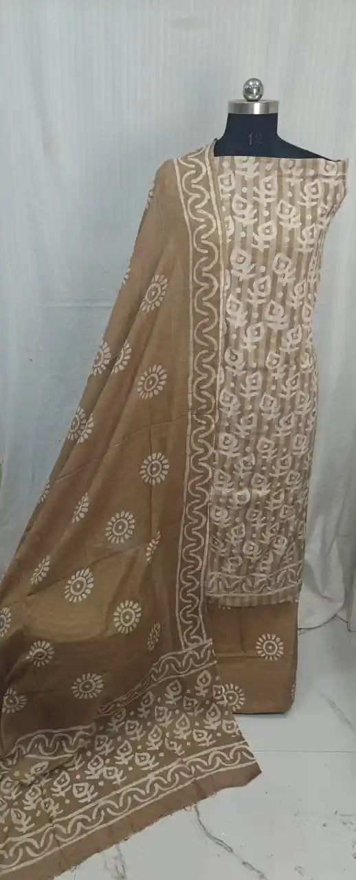 Unstitched Wax Batic Cotton Suits