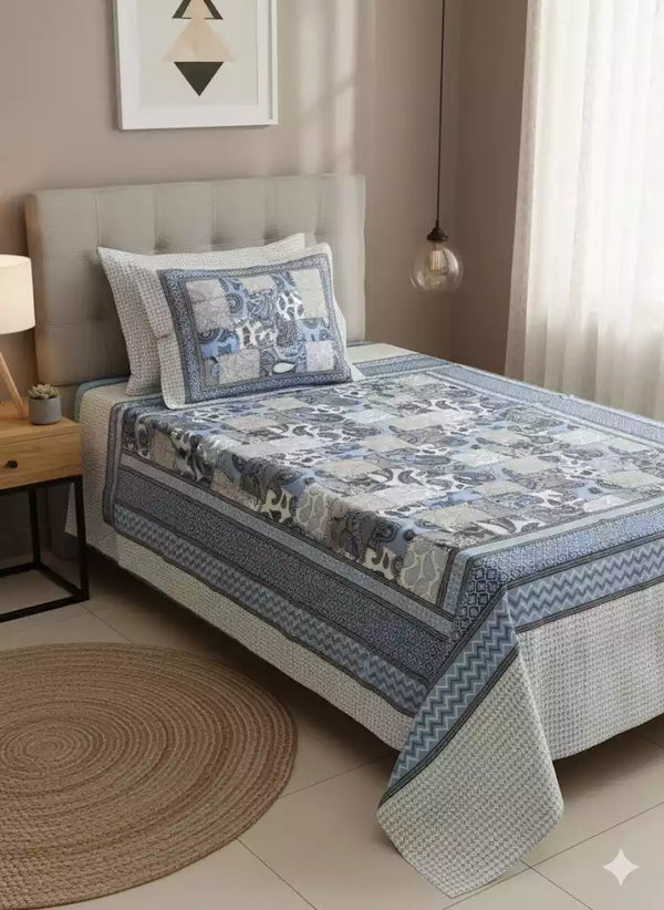 SINGLE BEDSHEETS WITH 2 PILLOW COVERS