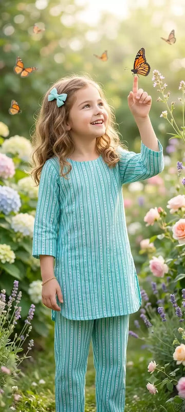 Girls Premium Cotton Printed Co-Ord Set by ASC