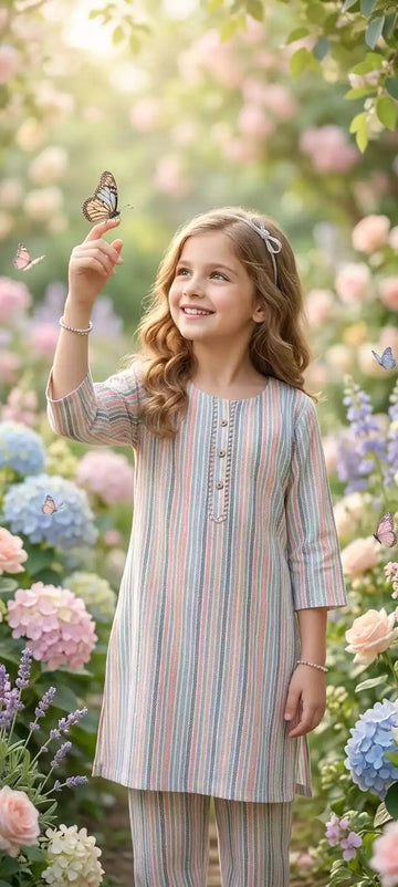 Girls Graceful Cotton Printed Co-Ord Set by ASC