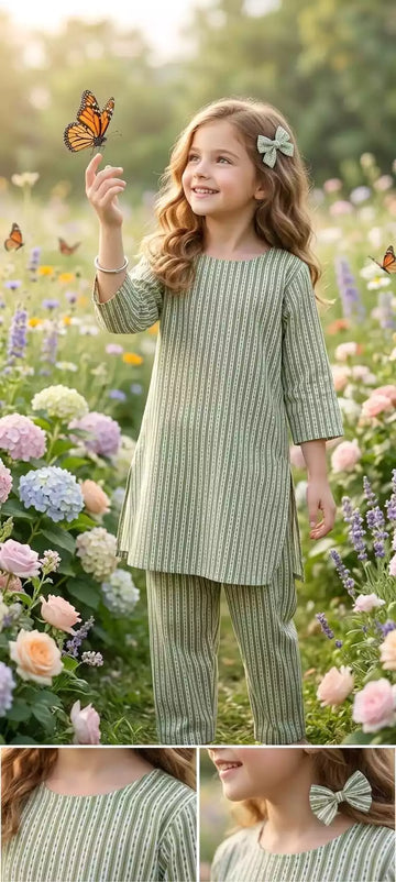 Girls Trendy Cotton Printed Co-Ord Set by ASC