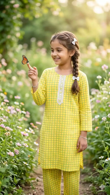 Girls Soft Cotton Printed Co-Ord Set by ASC