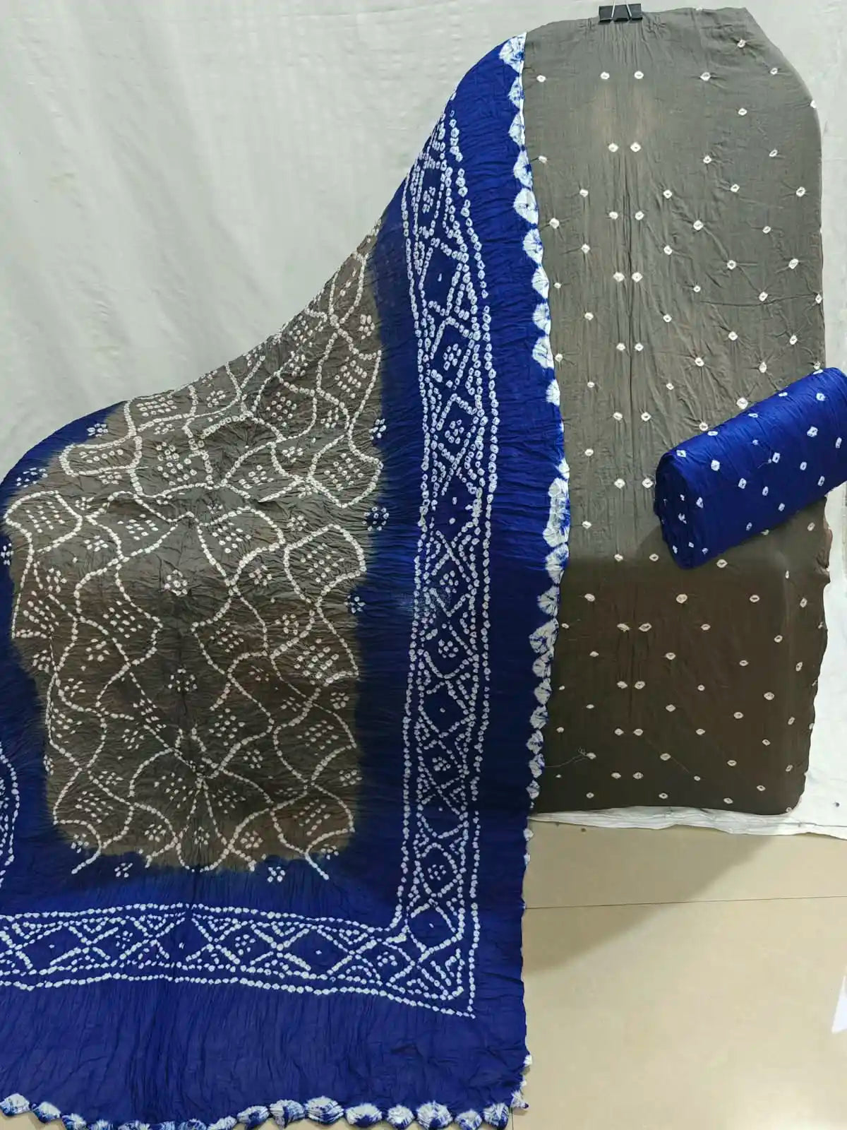 Premium Bandhani Cotton Unstitched Dress Material By ASC