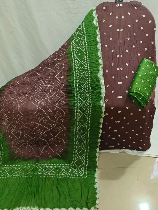 Premium Printed Bandhani Cotton Dress Material By ASC
