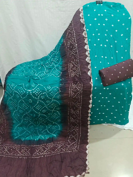 Ethnic Wear Bandhani Cotton Suit Material By ASC