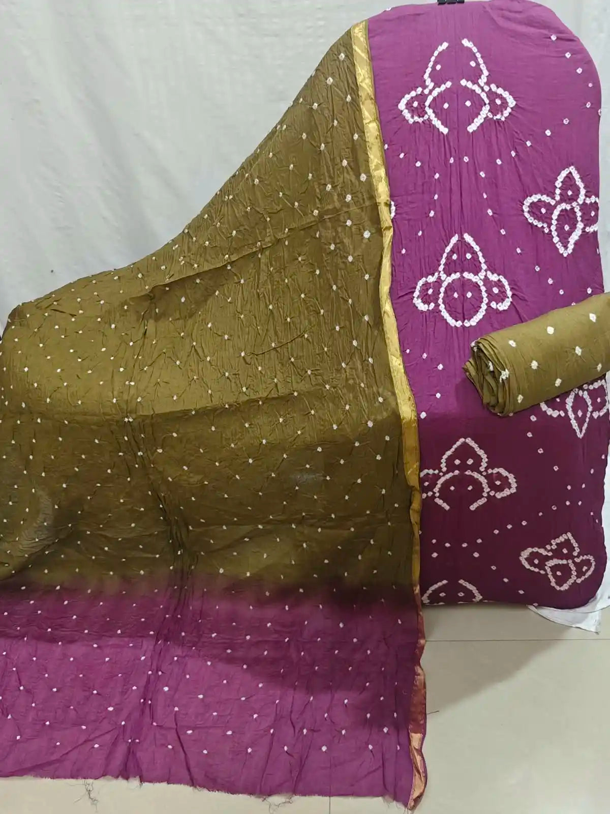 Beautiful Traditional Bandhani Dress Material By ASC