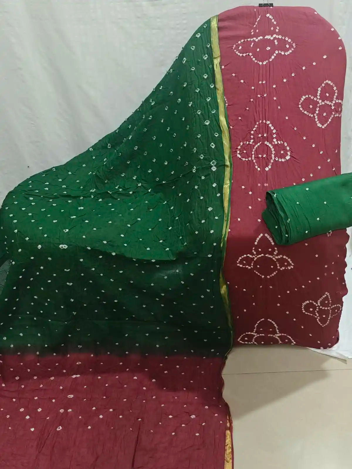 Elegant Bandhani Ethnic Suit Material By ASC