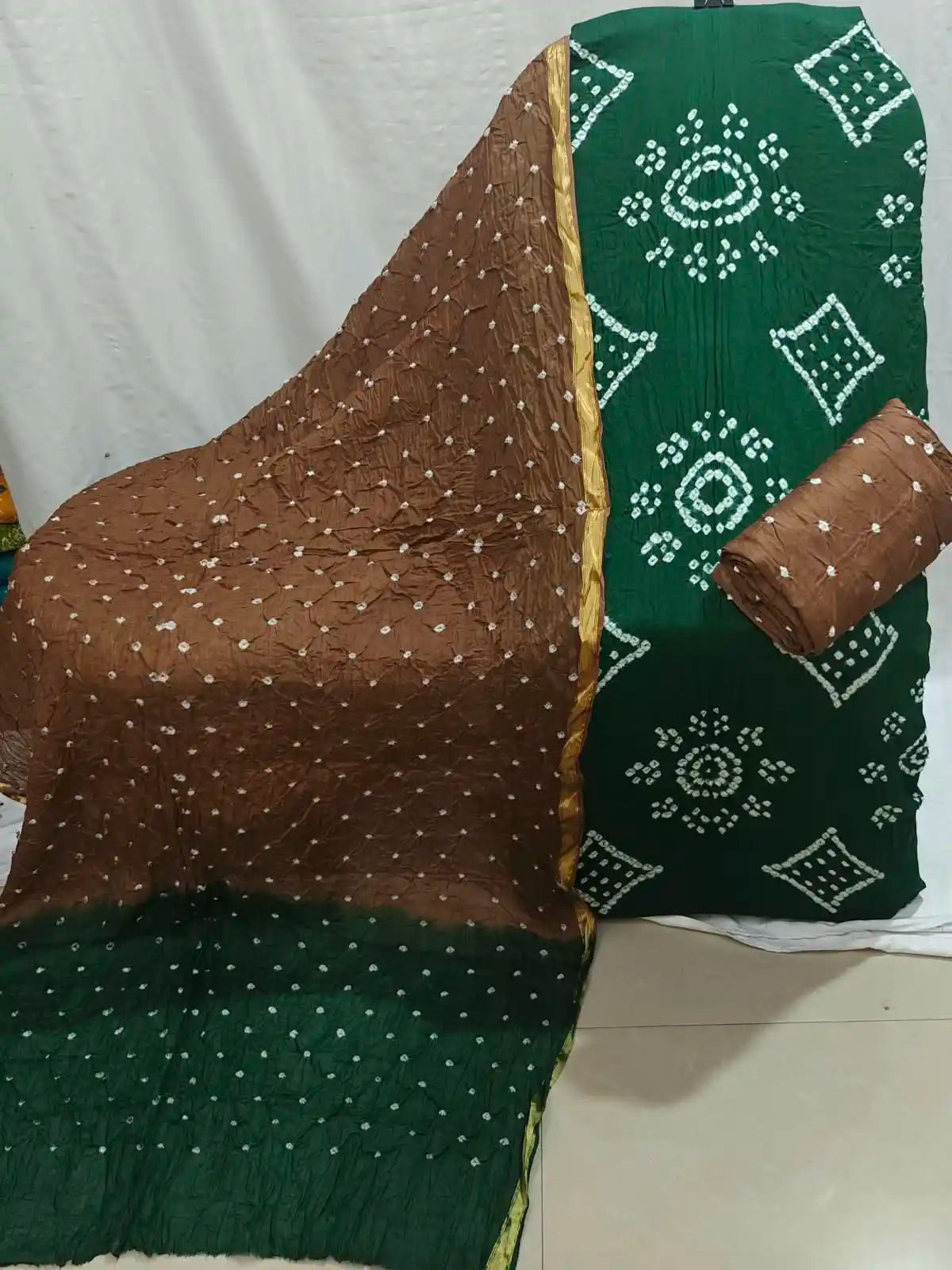 Premium Ethnic Bandhej Suit Material By ASC