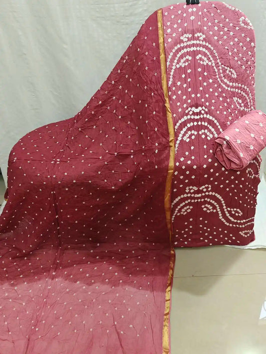 Festive Bandhani Cotton Dress Material By ASC