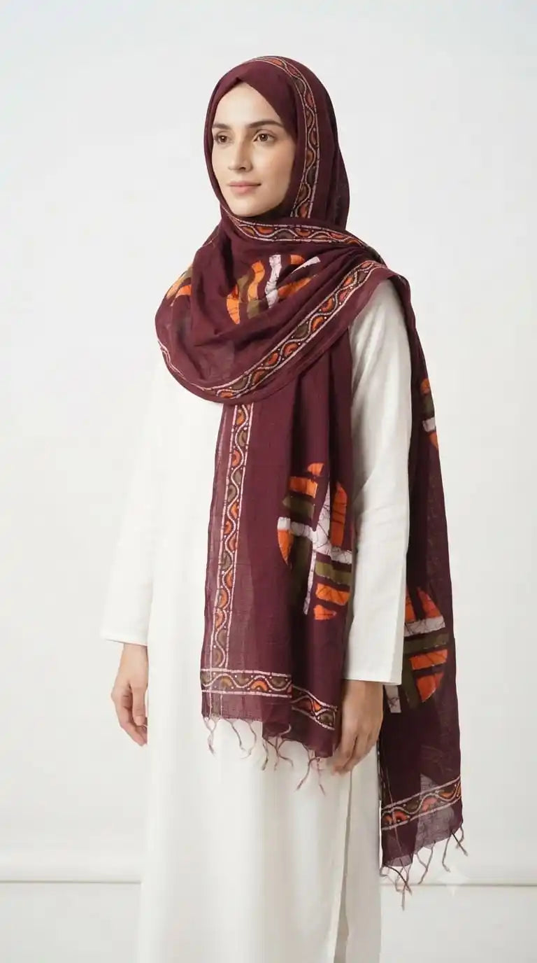 Mal Soft Cotton All Over Printed Namaazi Dupatta by ASC