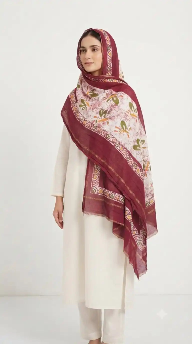 Mal Soft Cotton Ethnic Printed Dupatta by ASC