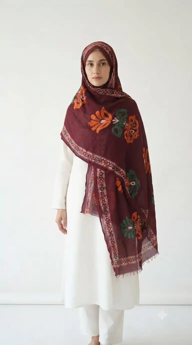 ASC Mal Soft Cotton Namaazi Printed Dupatta