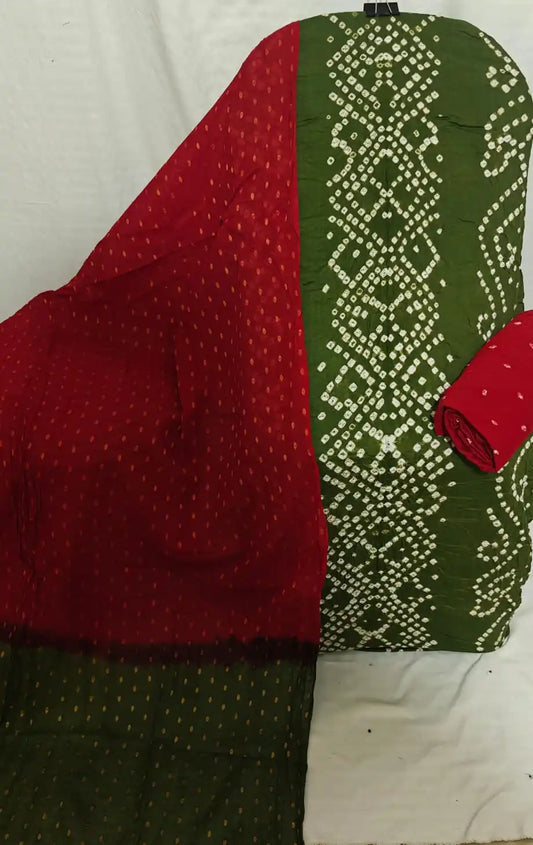 Bandhani Cotton Dress Material By ASC