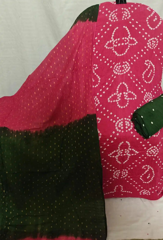Cotton Bandhani Suit Material By ASC