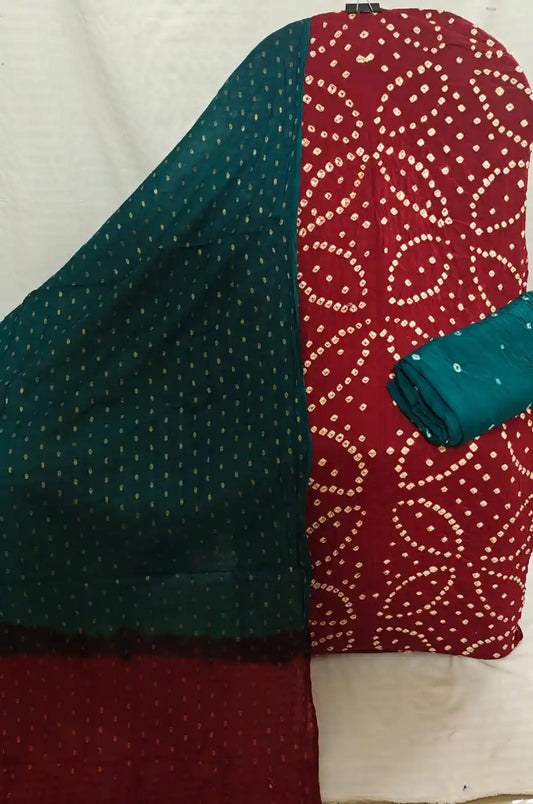 Cotton Bandhani Dress Material By ASC