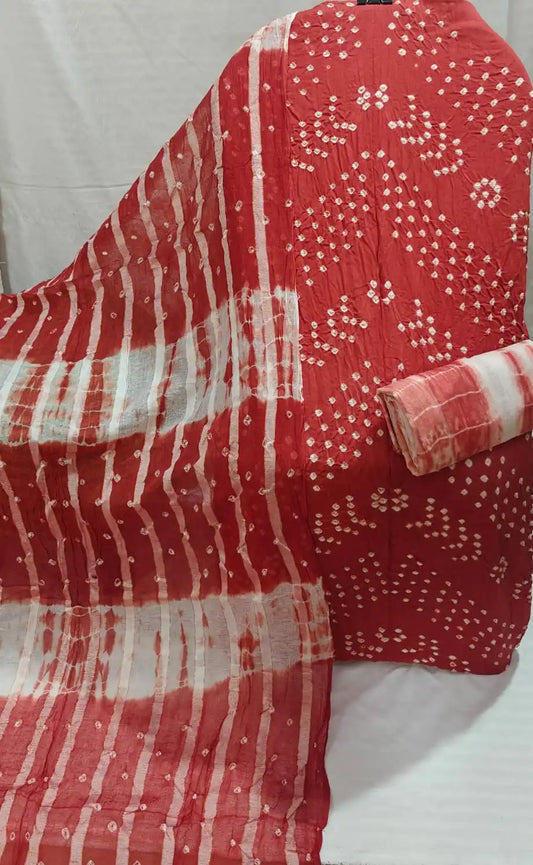 Cotton Bandhani Suit Material By ASC