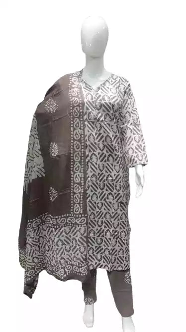 READYMADE COTTON BATIC SUIT, Cotton Batic Salwar, Mal Cotton Dual Tone Color Dupata