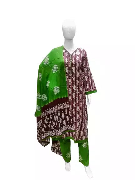 READYMADE COTTON BATIC SUIT, Cotton Batic Salwar, Mal Cotton Dual Tone Color Dupata