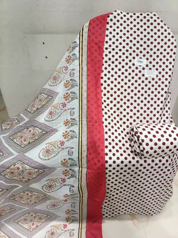 Unstitched cotton cord set top bottom ALL OVER  same print