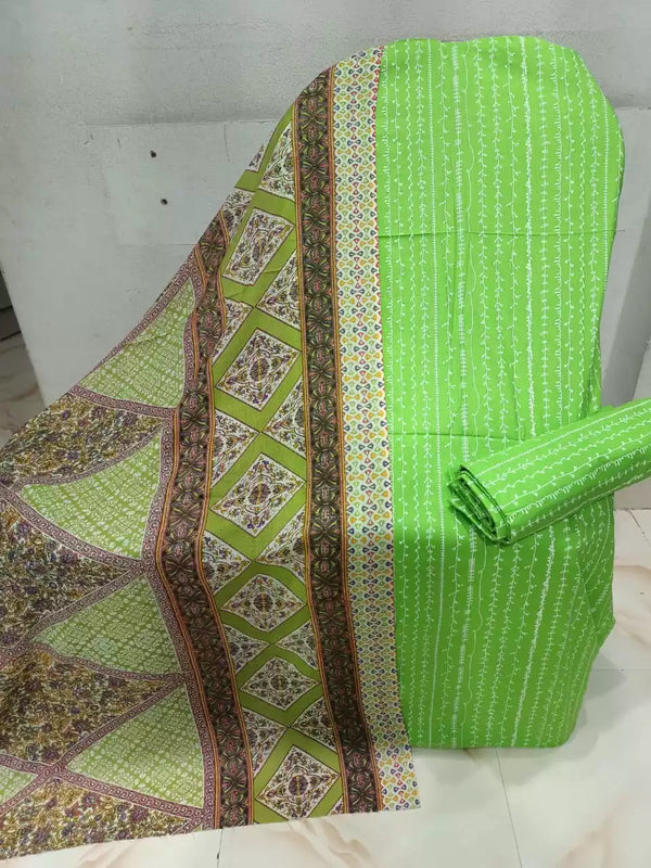 Unstitched cotton cord set top bottom ALL OVER  same print