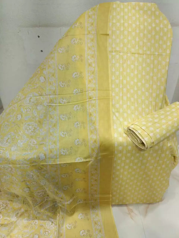 Unstitched cotton cord set top bottom ALL OVER  same print