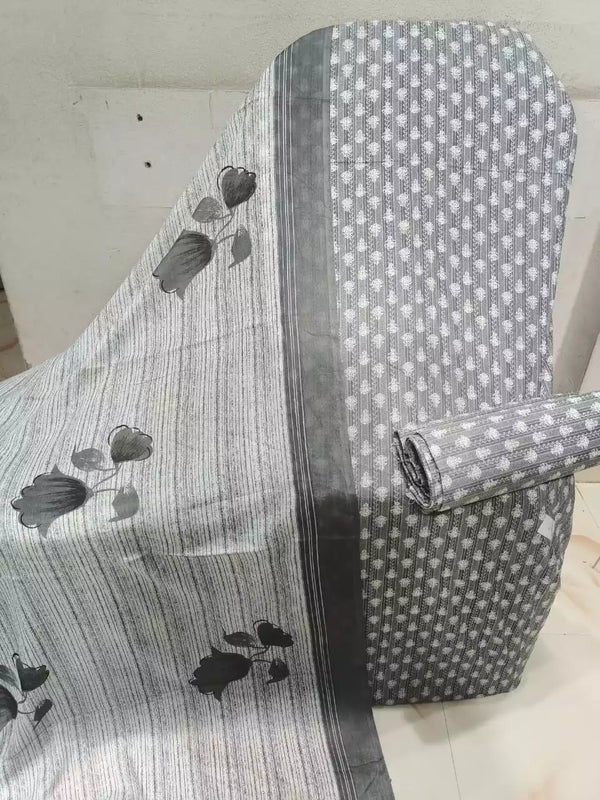 Unstitched cotton cord set top bottom ALL OVER  same print