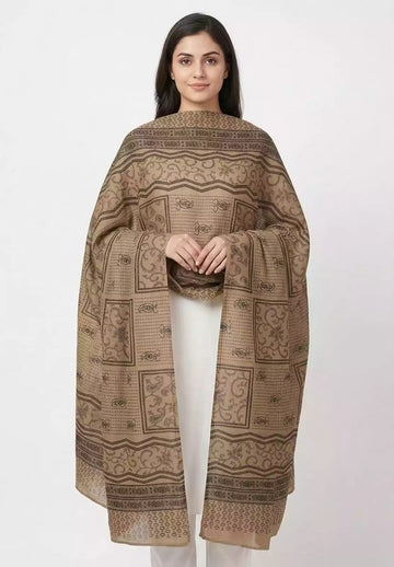 Light Mal Cotton Namaazi Chunni for Women - All-Over Print (D-22)