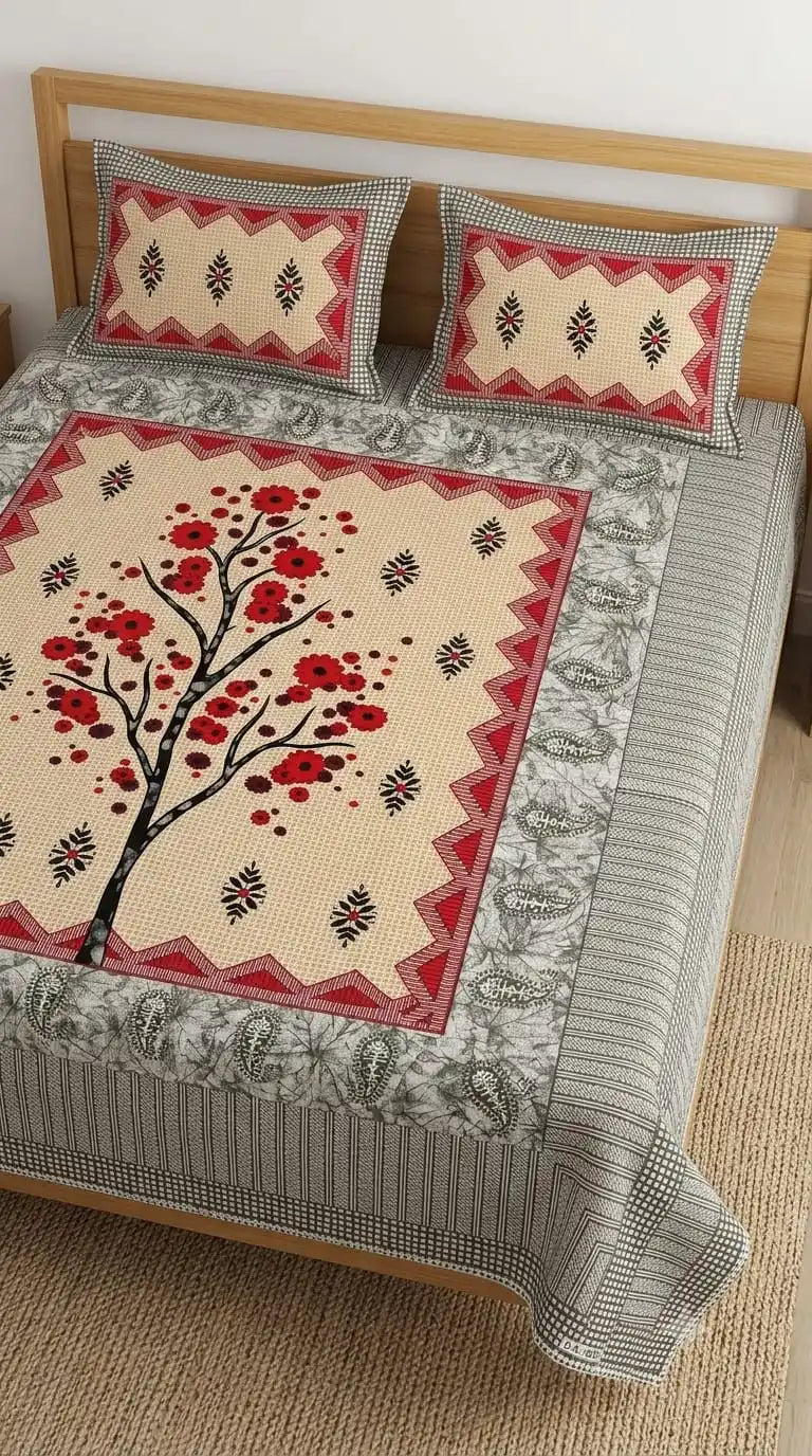 JAIPURI DOUBLE BEDSHEET (7x8 ft)