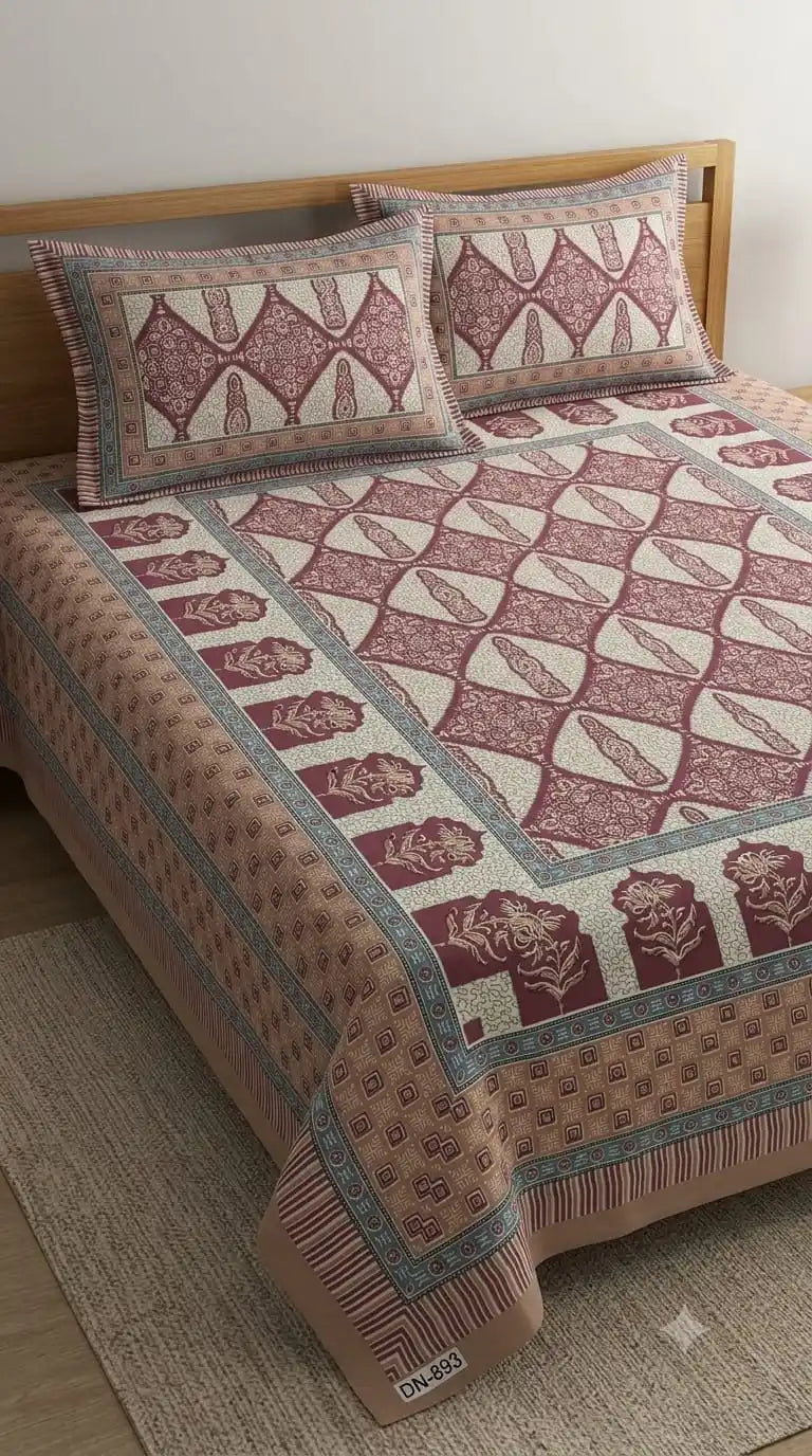JAIPURI DOUBLE BEDSHEET (7x8 ft)