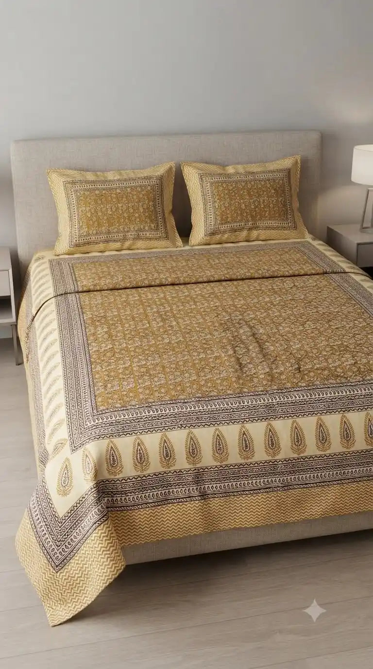 JAIPURI DOUBLE BEDSHEET (7x8 ft)