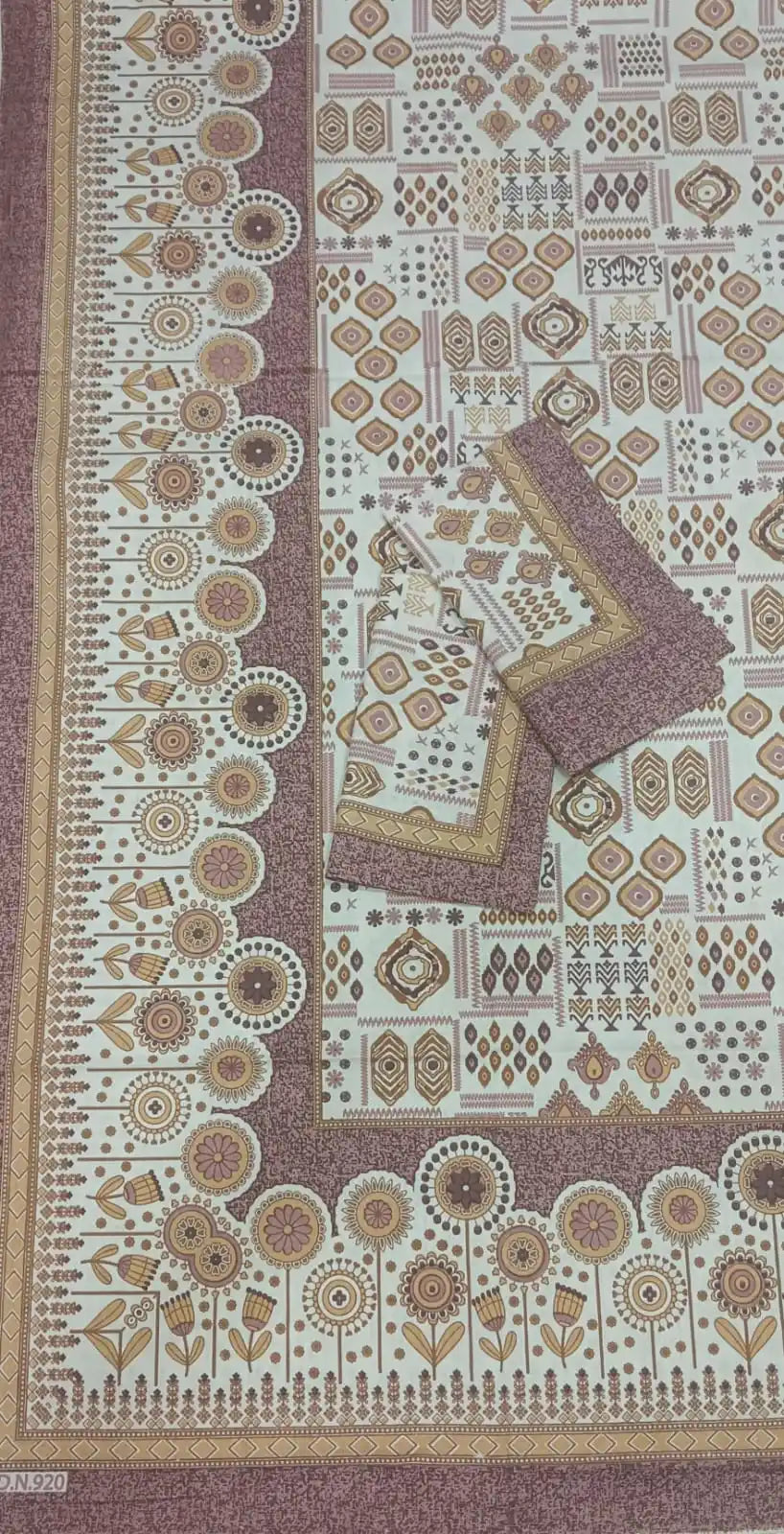 JAIPURI DOUBLE BEDSHEET (7x8 ft) showcasing traditional designs and vibrant colors with matching pillow covers.
