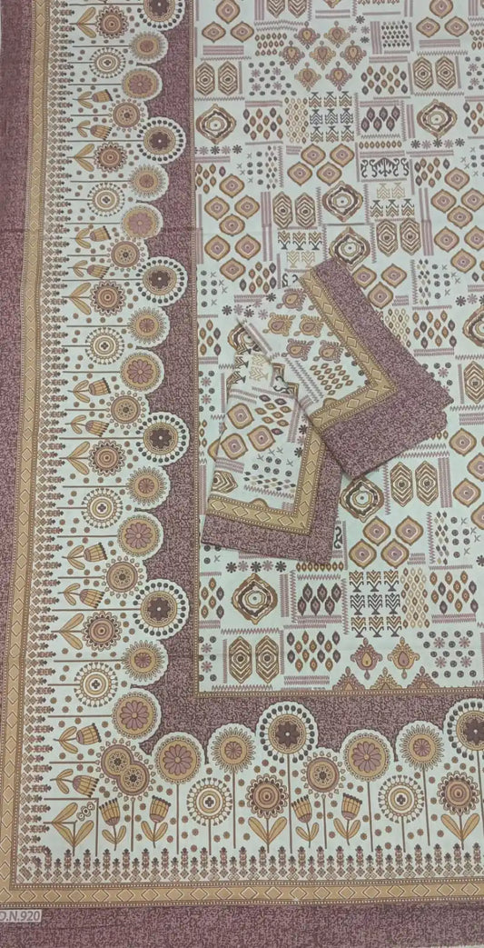 JAIPURI DOUBLE BEDSHEET (7x8 ft) showcasing traditional designs and vibrant colors with matching pillow covers.