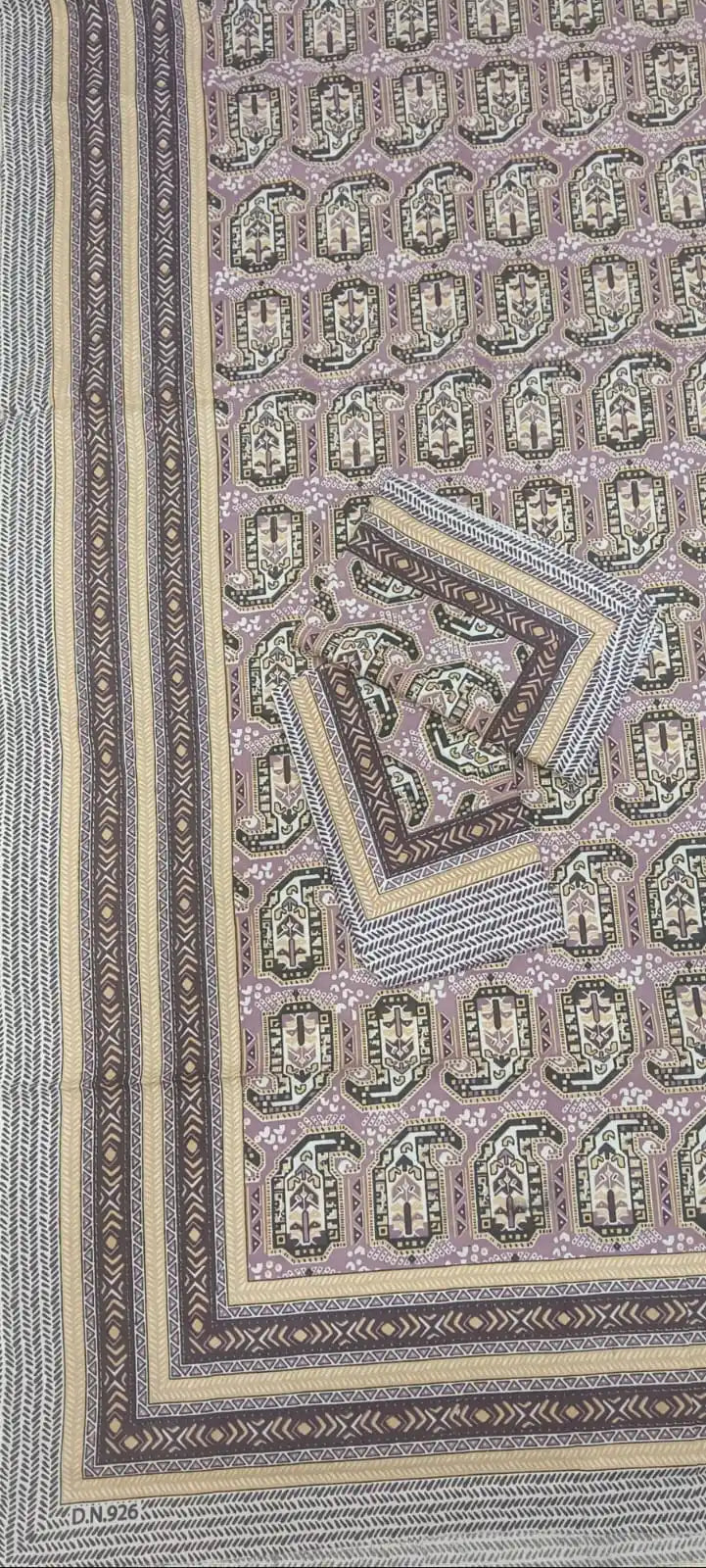 JAIPURI DOUBLE BEDSHEET (7x8 ft) featuring intricate patterns and designs inspired by Jaipur's rich culture.