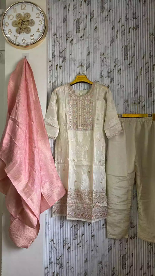EID Readymade Designer Crepe Suit With Banarasi Dupatta 📢📢📢