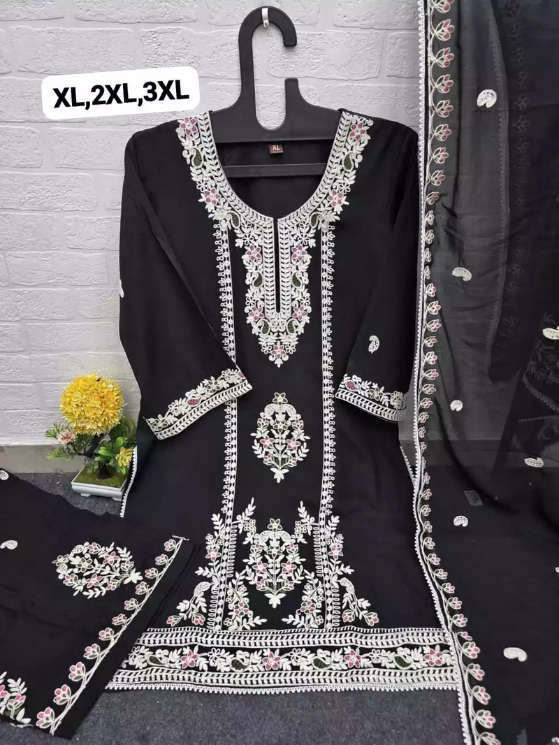 pure soft heavy rayon with kashmiri embroidered