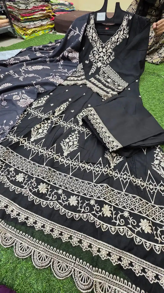 Readymade Rayon Designer Gown Suit
