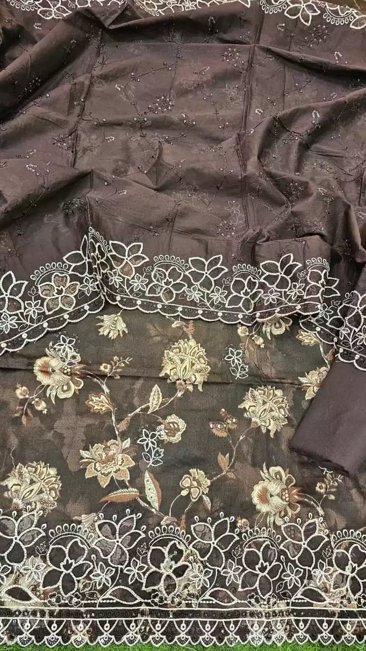 UNSTITCHED PREMIUM COLLECTION APPLIQUE WORK