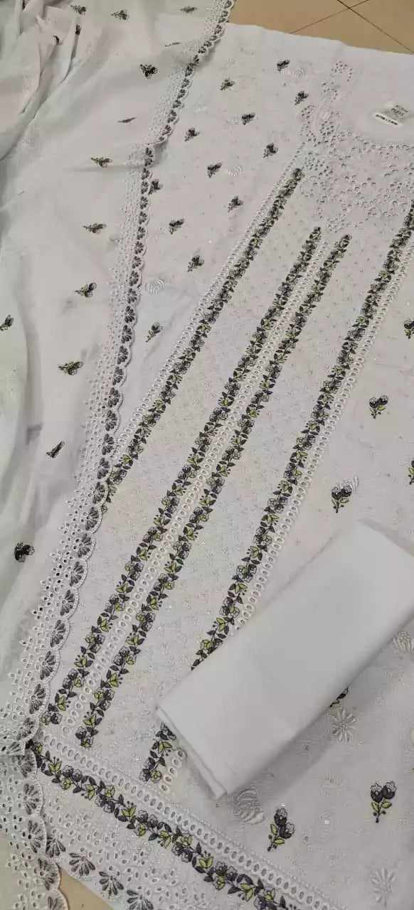 HEAVY EMBROIDERED PAKISTANI & COTTON HEAVY & DUPATTA WORK SUIT 📢📢