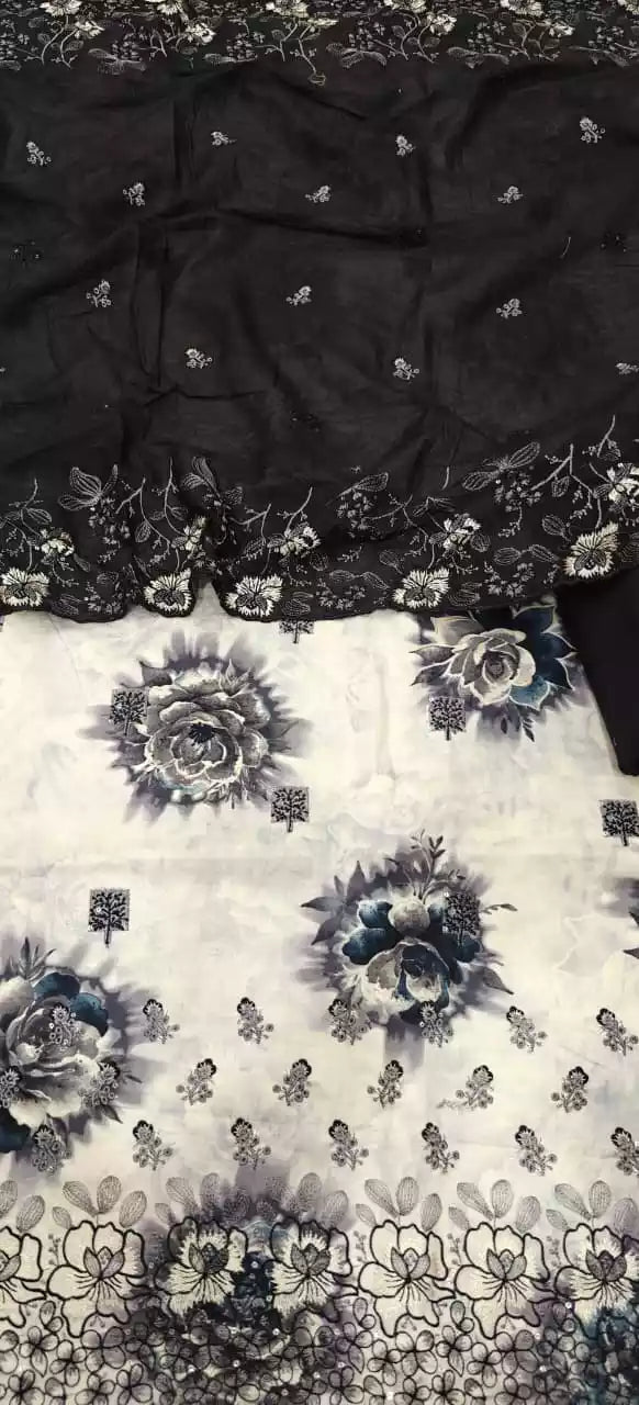 HEAVY EMBROIDERED PAKISTANI & COTTON HEAVY & DUPATTA WORK SUIT 📢📢