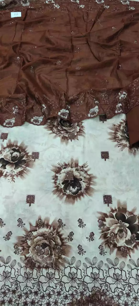 HEAVY EMBROIDERED PAKISTANI & COTTON HEAVY & DUPATTA WORK SUIT 📢📢